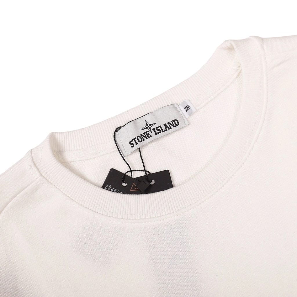 STONE ISLAN loose round neck hoodie White OKLU2026731