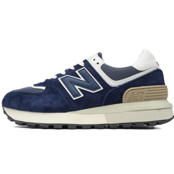 New Balance 574 Running Shoes Blue and White OKLU2026810