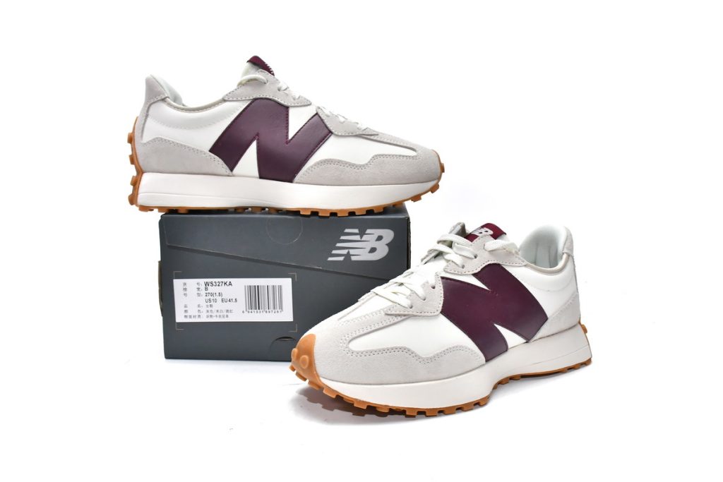 New Balance 327 White Dark Red OKLU20268900