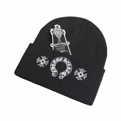 Chrome Hearts Horse Shoe Beanie Black OKLU2026993