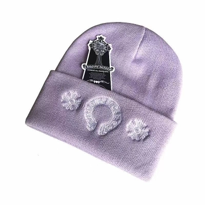 Chrome Hearts Horse Shoe Beanie Purple OKLU2026997