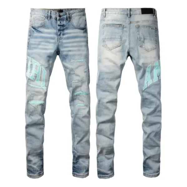 Amiri Mint Print Skinny Jeans OKZY202605
