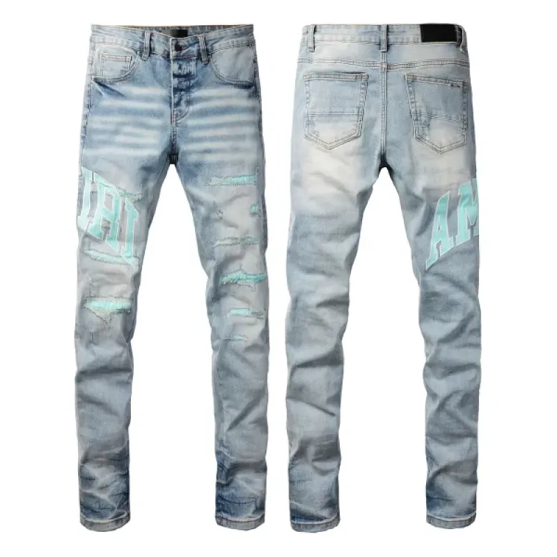 Amiri Mint Print Skinny Jeans OKZY202605