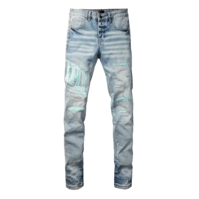 Amiri Mint Print Skinny Jeans OKZY202605