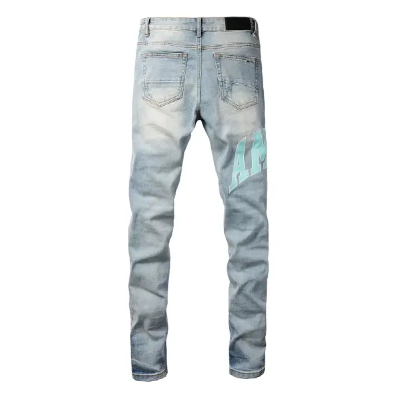 Amiri Mint Print Skinny Jeans OKZY202605