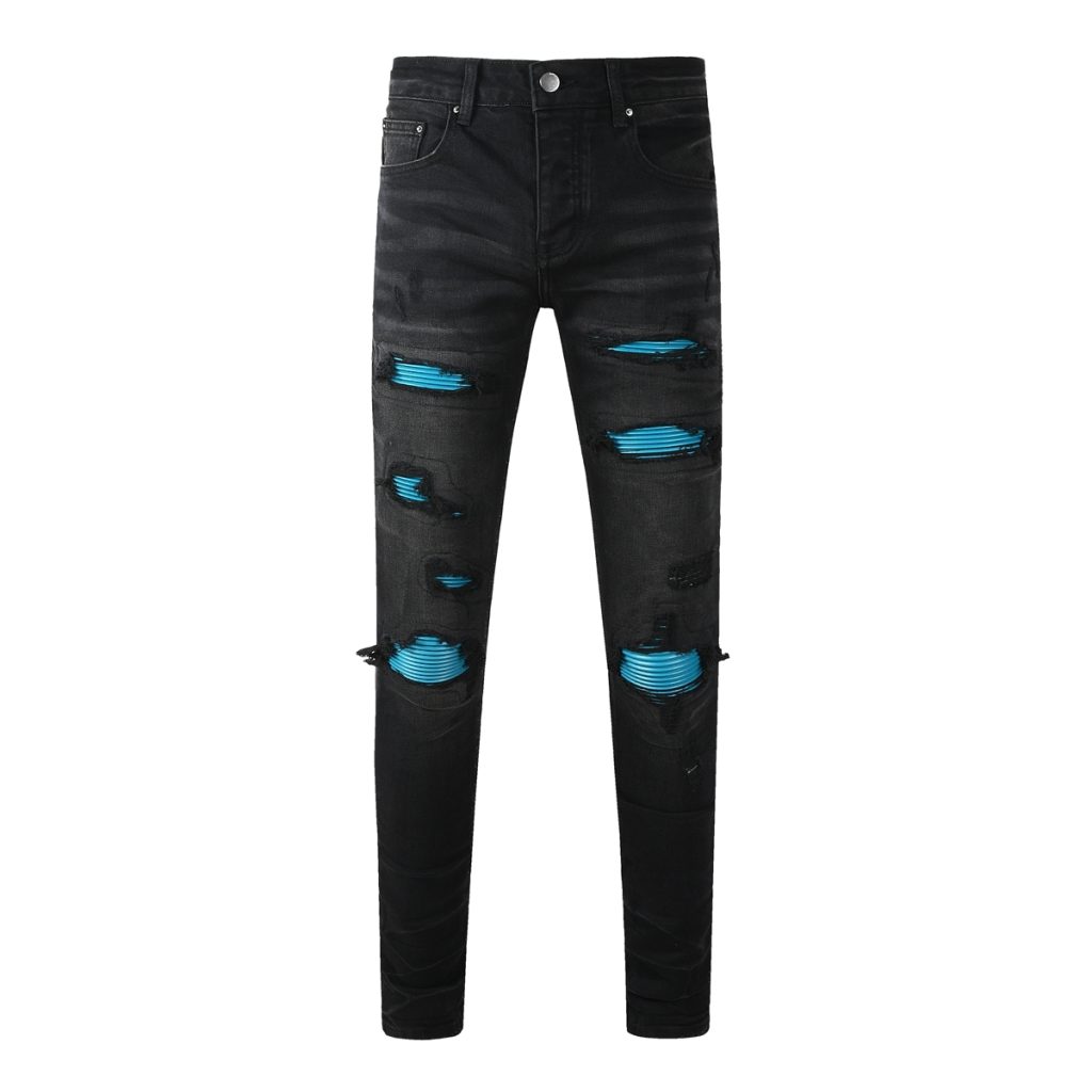 Amiri Destroyed Blue Liner Denim OKZY202609