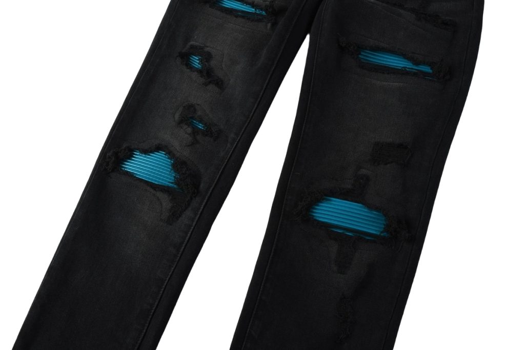 Amiri Destroyed Blue Liner Denim OKZY202609