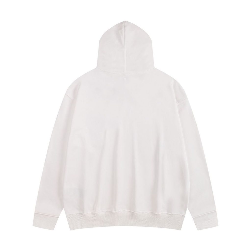 AMI Heart Logo Patch Hoodie White OKZY20261000