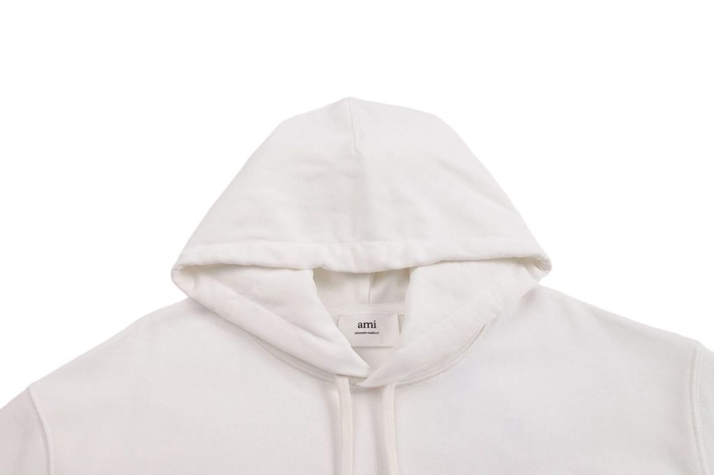 AMI Heart Logo Patch Hoodie White OKZY20261000