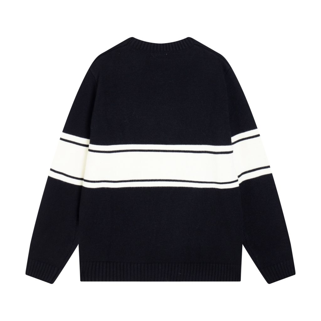 Amiri Badge Stripe Logo Sweater Black OKZY20261034