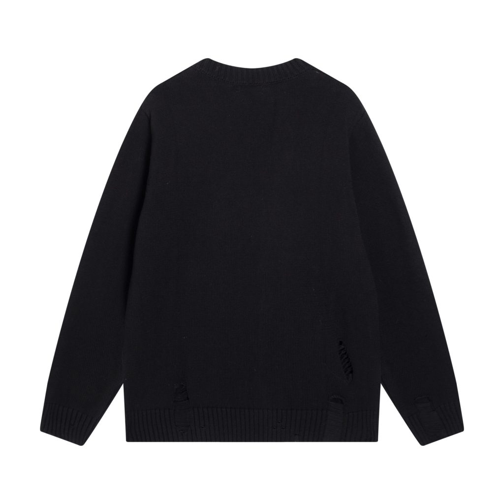 Amiri Eagle Distressed Sweater Black OKZY20261036