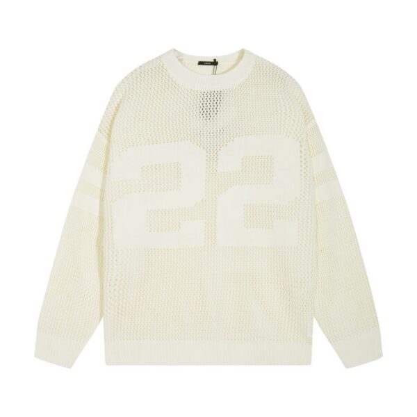 Amiri Mesh Number 22 Sweater Off White OKZY20261037