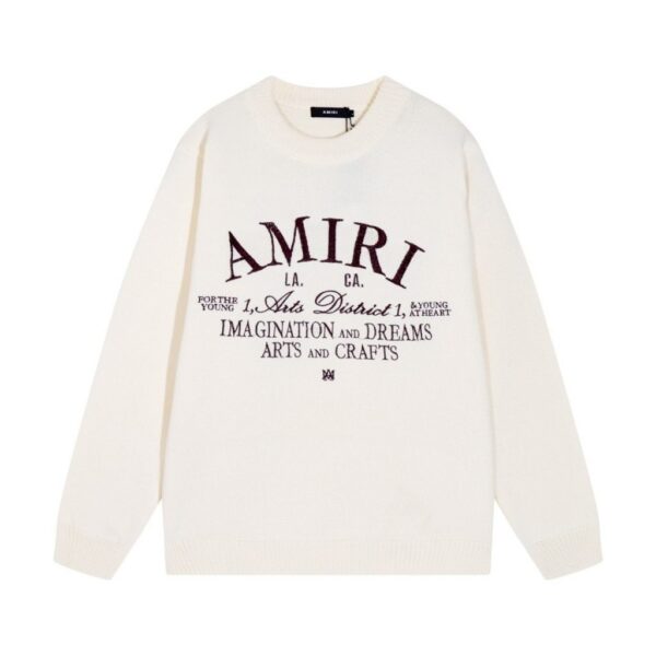 Amiri Vintage Text Logo Sweater Off White OKZY20261038