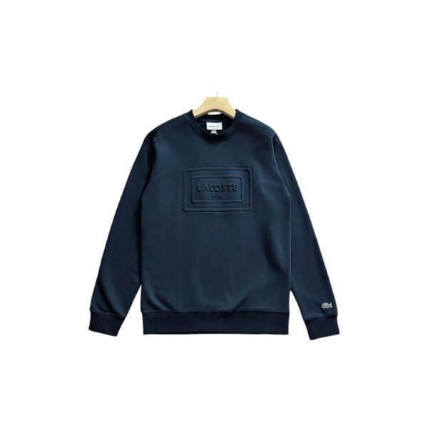 Lacoste Embossed Box Logo Crew Sweatshirt Navy OKZY20261045