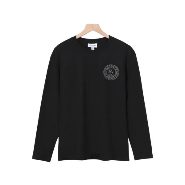 Lacoste Circular Crest Logo Long Sleeve Tee Black OKZY20261050