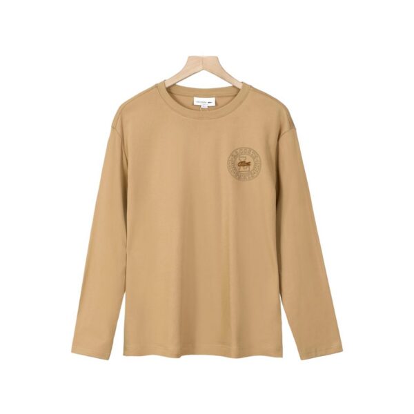 Lacoste Circular Crest Logo Long Sleeve Tee Khaki OKZY20261053