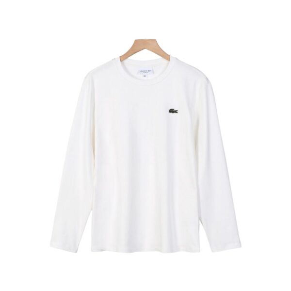 Lacoste Small Croc Logo Long Sleeve Tee White OKZY20261056