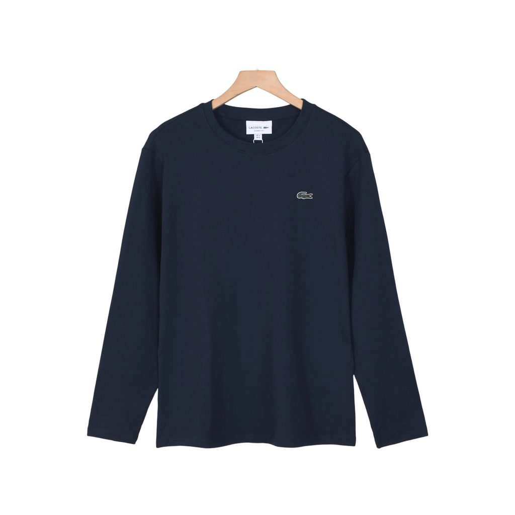 Lacoste Small Croc Logo Long Sleeve Tee Navy OKZY20261057
