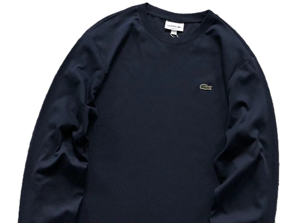 Lacoste Small Croc Logo Long Sleeve Tee Navy OKZY20261057