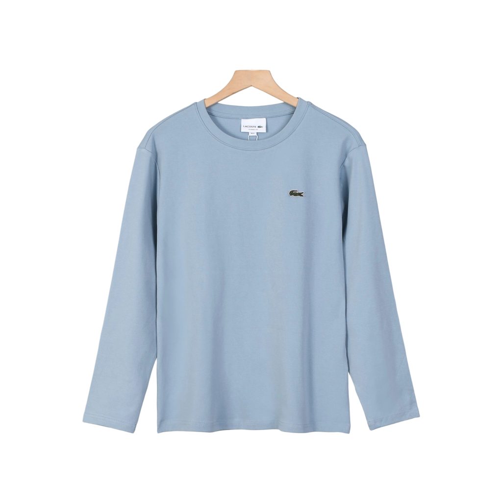 Lacoste Small Croc Logo Long Sleeve Tee Light Blue OKZY20261059