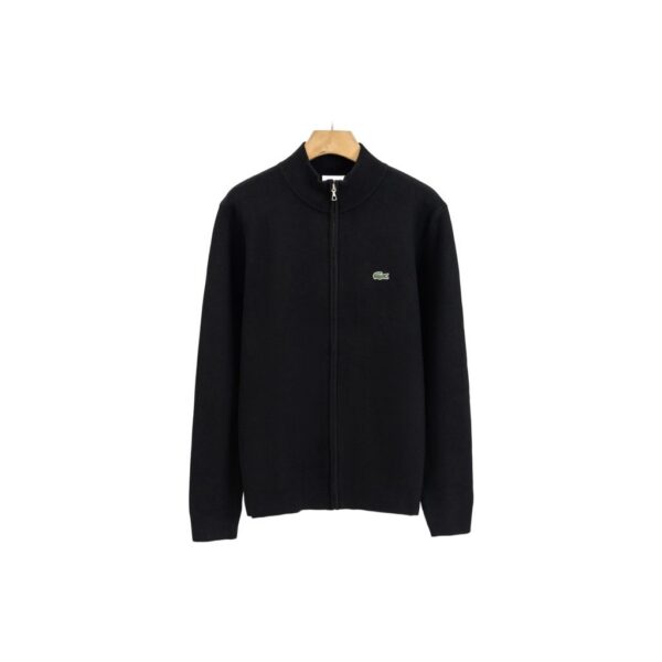 Lacoste Full Zip Stand Collar Knit Cardigan Black OKZY20261060