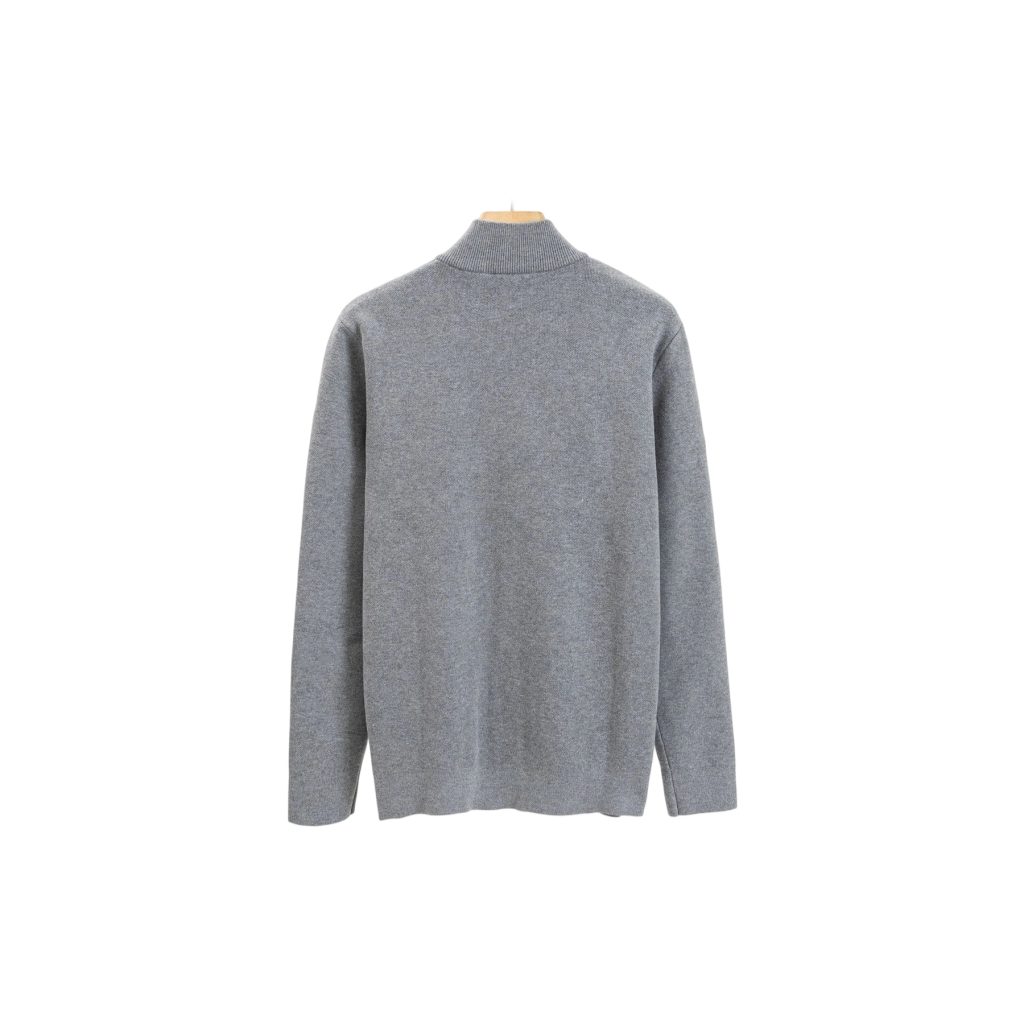 Lacoste Full Zip Stand Collar Knit Cardigan Grey OKZY20261061