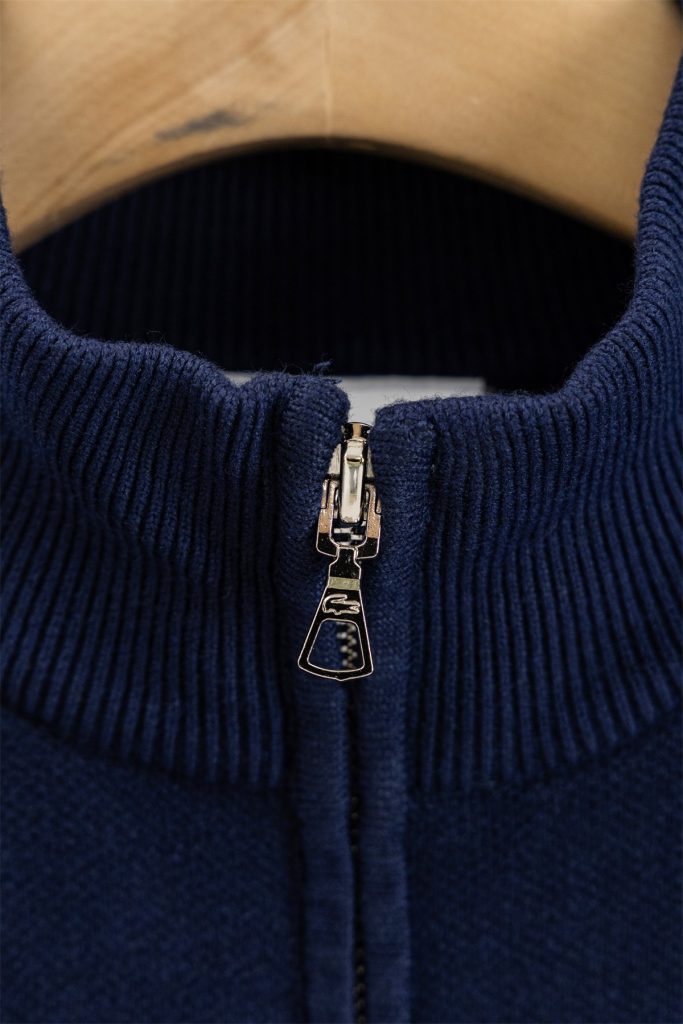 Lacoste Full Zip Stand Collar Knit Cardigan Navy OKZY20261062
