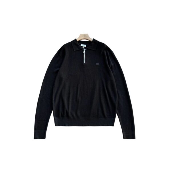 Lacoste Half Zip Polo Knit Sweater Black OKZY20261063