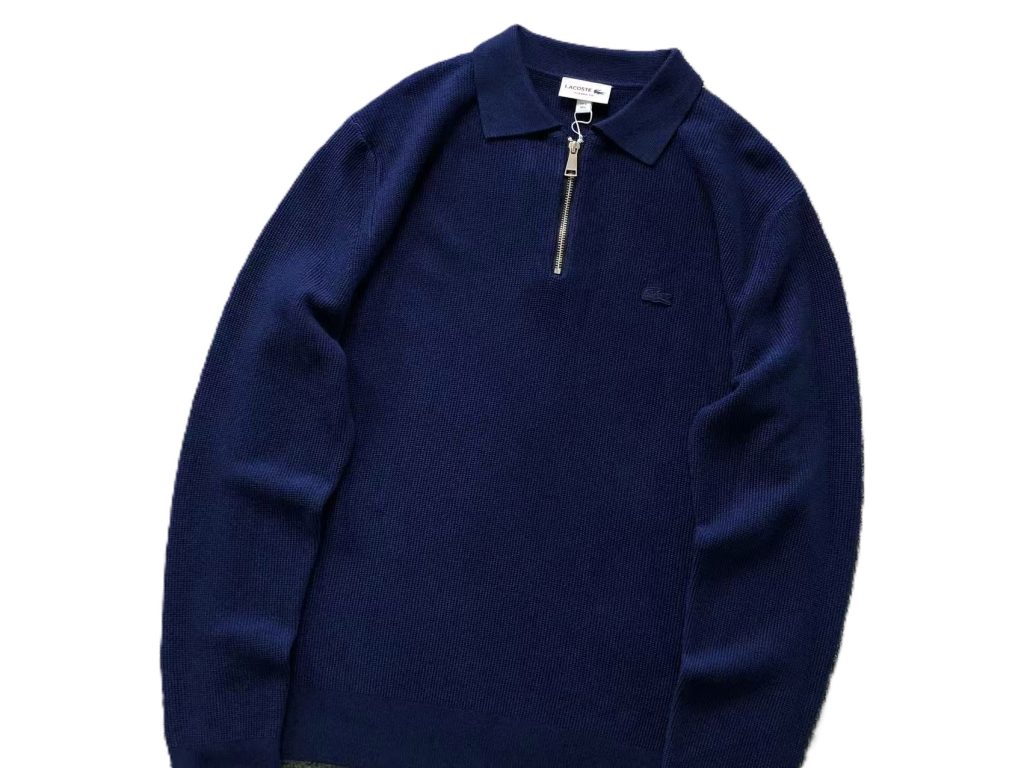 Lacoste Half Zip Polo Knit Sweater Navy OKZY20261064