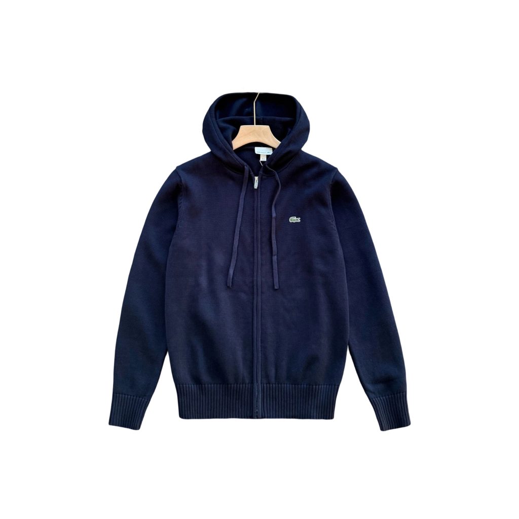 Lacoste Full Zip Hooded Knit Cardigan Navy OKZY20261066
