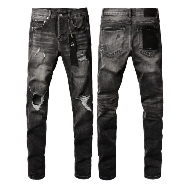 Purple Brand Black Fade Ripped Jeans OKZY2026106