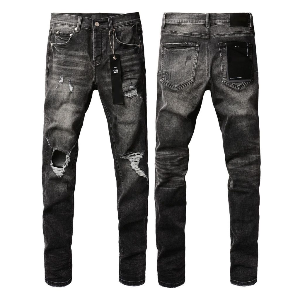 Purple Brand Black Fade Ripped Jeans OKZY2026106