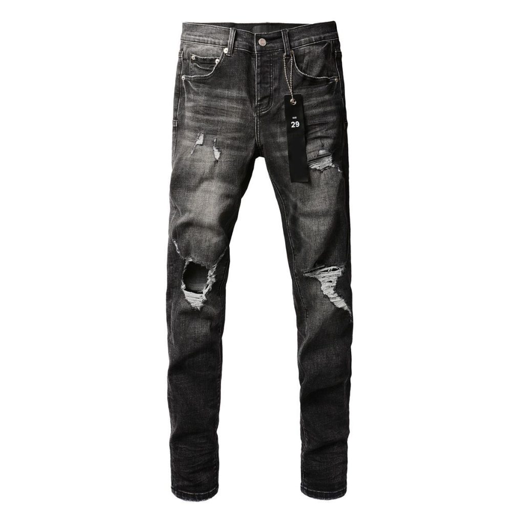 Purple Brand Black Fade Ripped Jeans OKZY2026106