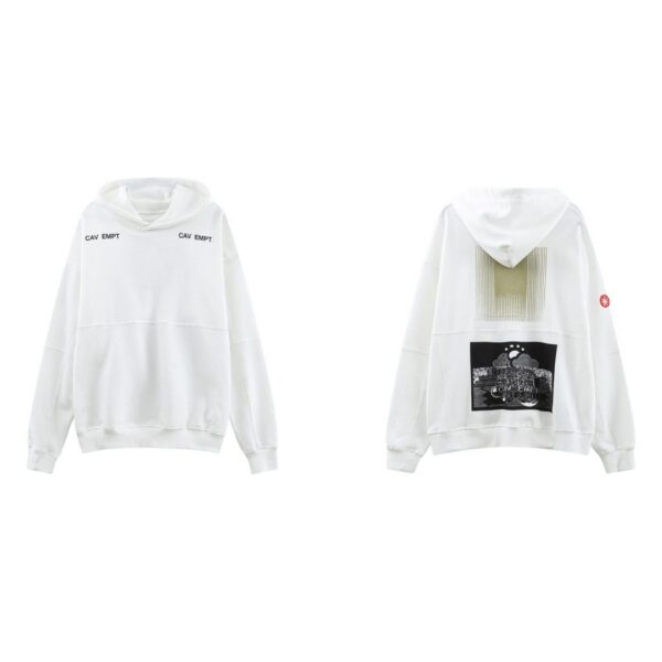 Cav Empt White Graphic Print Hoodie OKZY20261072