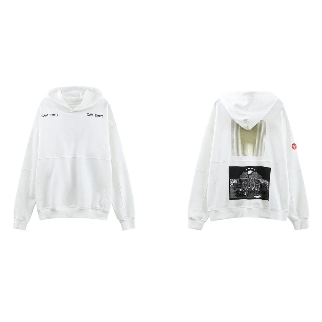 Cav Empt White Graphic Print Hoodie OKZY20261072