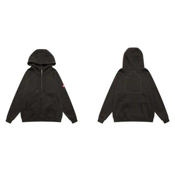 Cav Empt Dark Grey Zip Up Square Outline Hoodie OKZY20261075