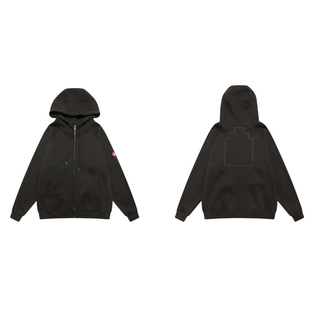Cav Empt Dark Grey Zip Up Square Outline Hoodie OKZY20261075