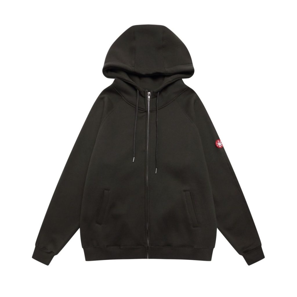 Cav Empt Dark Grey Zip Up Square Outline Hoodie OKZY20261075