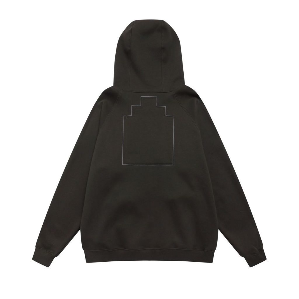 Cav Empt Dark Grey Zip Up Square Outline Hoodie OKZY20261075