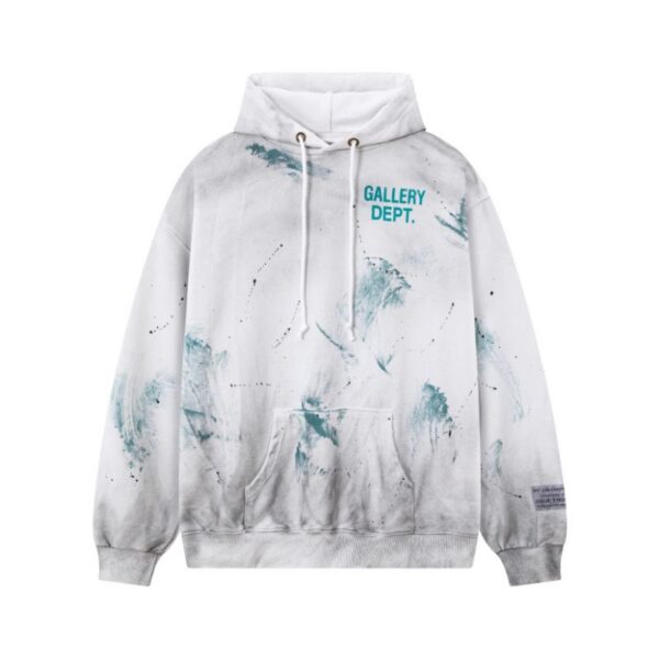 Gallery Dept Splash Ink Logo Hoodie White OKZY20261085