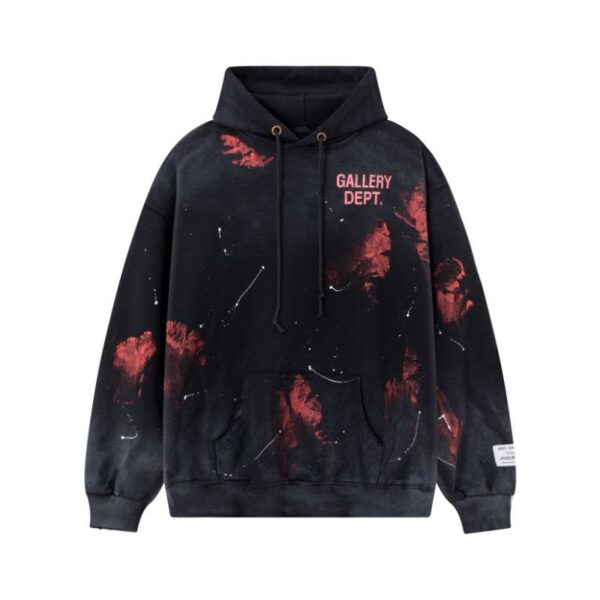 Gallery Dept Splash Ink Logo Hoodie Black OKZY20261086