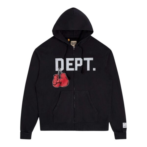Gallery Dept Boxing Gloves Zip Up Hoodie Black OKZY20261088