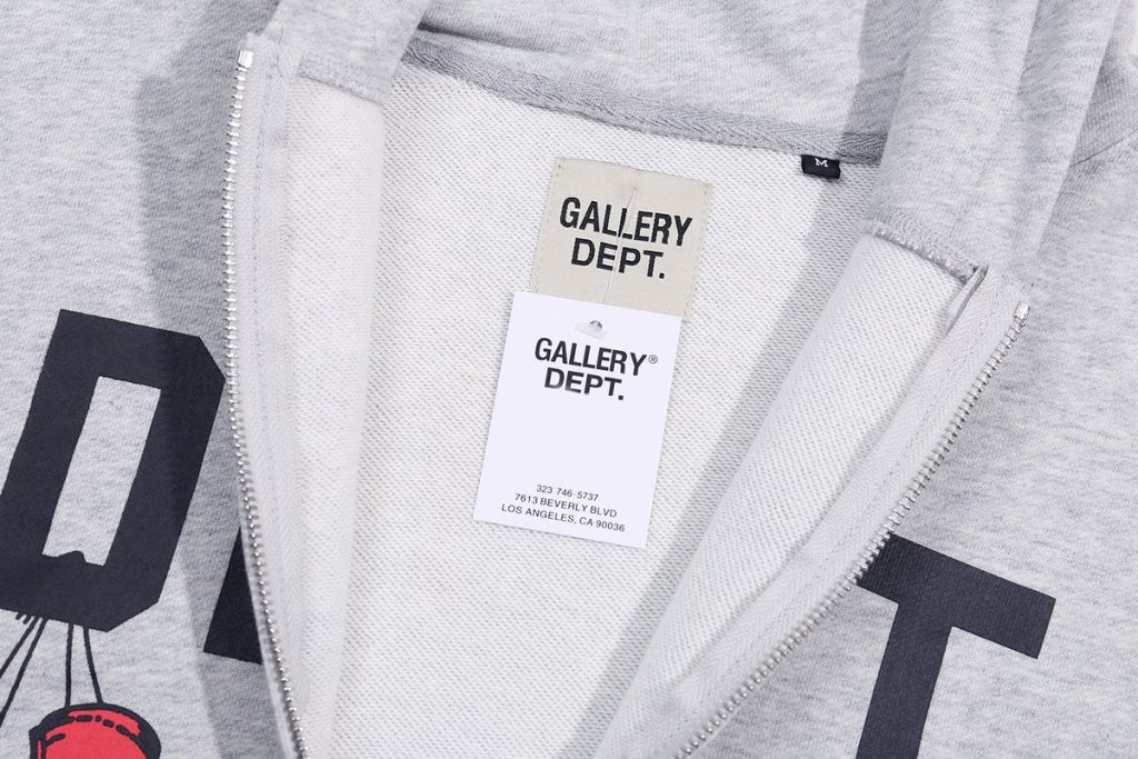 Gallery Dept Boxing Gloves Zip Up Hoodie Grey OKZY20261089