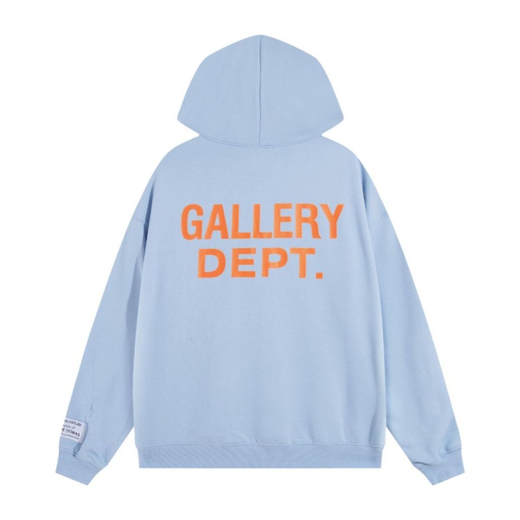 Gallery Dept Back Logo Hoodie Light Blue OKZY20261092