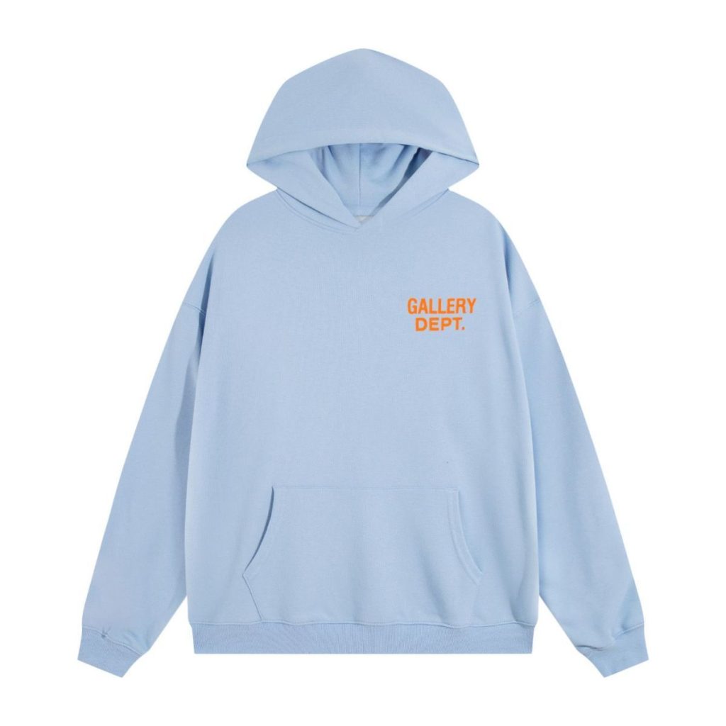 Gallery Dept Back Logo Hoodie Light Blue OKZY20261092