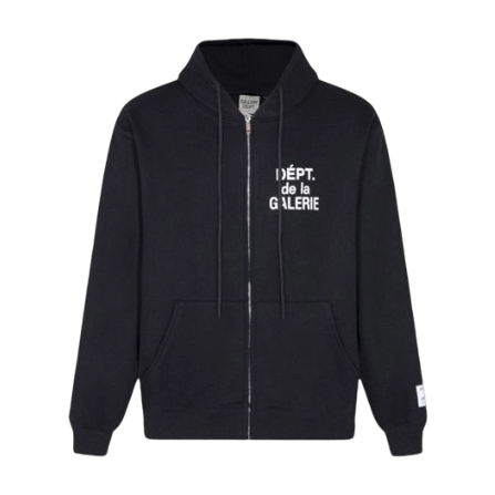 Gallery Dept De La Galerie Zip Up Hoodie Black OKZY20261093