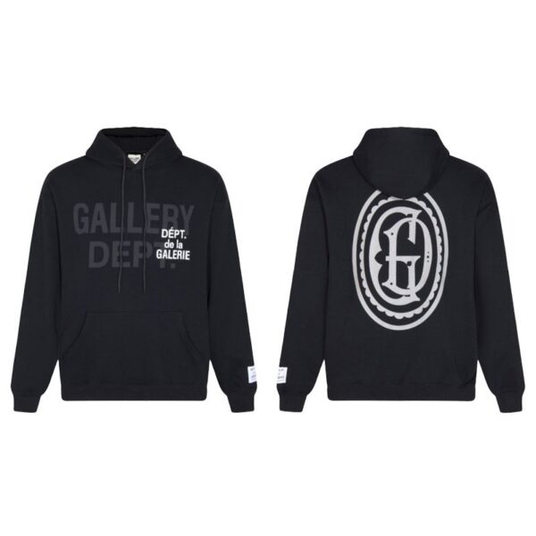 Gallery Dept Oval Logo Hoodie Black OKZY20261094