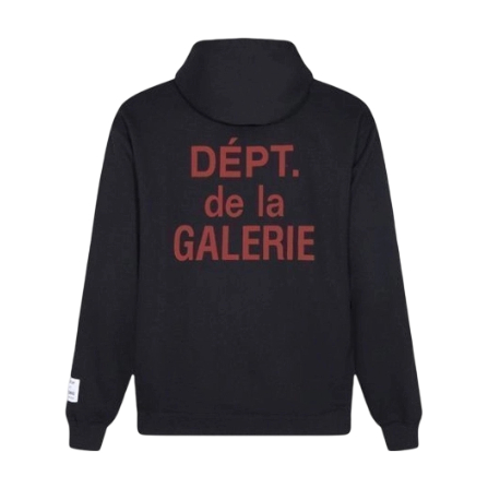 Gallery Dept De La Galerie Red Print Zip Up Hoodie Black OKZY20261095