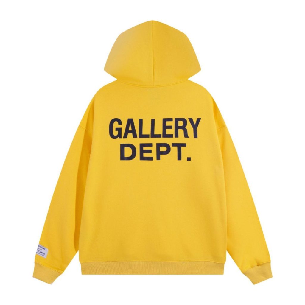Gallery Dept Back Logo Hoodie Yellow OKZY20261097