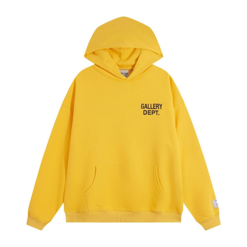 Gallery Dept Back Logo Hoodie Yellow OKZY20261097